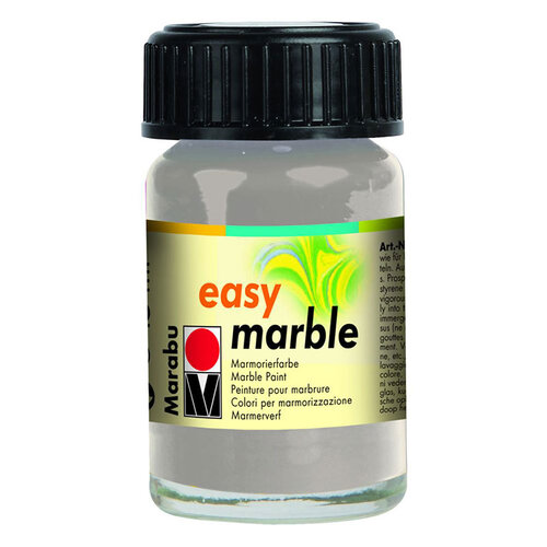 Marabu Easy Marble Ebru Boyası 15ml No:082 Silver - 082 Silver