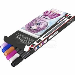 Marabu - Marabu Graphix Aqua Pen 6lı Set Make Manga (1)