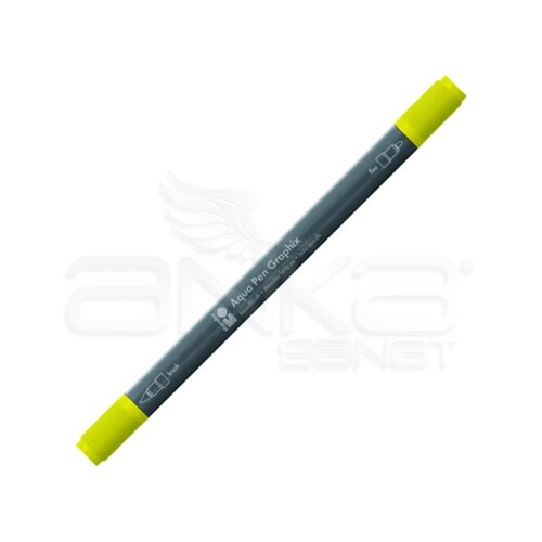 Marabu Graphix Aqua Pen Çift Uçlu Sulu Boya Kalemi 019 Yellow