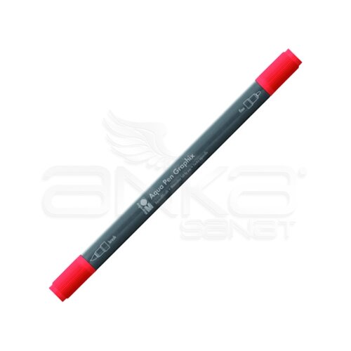 Marabu Graphix Aqua Pen Çift Uçlu Sulu Boya Kalemi 030 Light Vermilion - 030 Light Vermilion