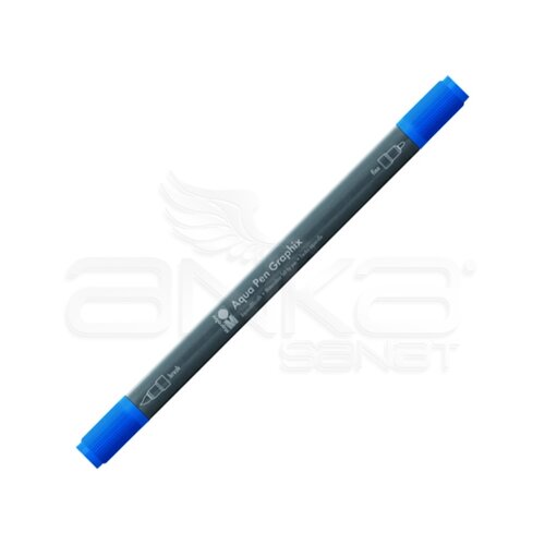 Marabu Graphix Aqua Pen Çift Uçlu Sulu Boya Kalemi 055 Ultramarine - 055 Ultramarine