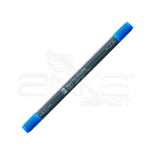 Marabu Graphix Aqua Pen Çift Uçlu Sulu Boya Kalemi 095 Azure Blue
