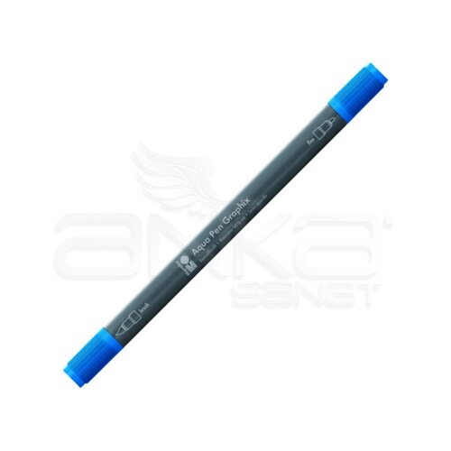 Marabu Graphix Aqua Pen Çift Uçlu Sulu Boya Kalemi 095 Azure Blue - 095 Azure Blue
