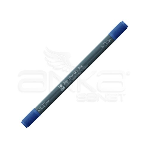 Marabu Graphix Aqua Pen Çift Uçlu Sulu Boya Kalemi 145 Smoky Blue - 145 Smoky Blue