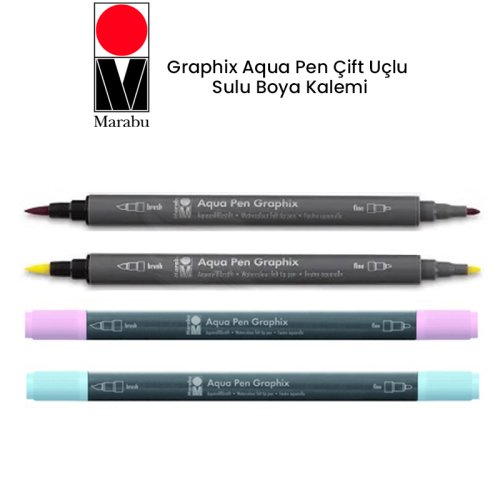 Marabu Graphix Aqua Pen Çift Uçlu Sulu Boya Kalemi