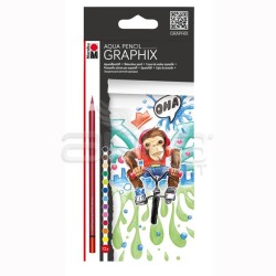 Marabu - Marabu Graphix Aqua Pencil Sulu Boya Kalem Seti 12 Renk