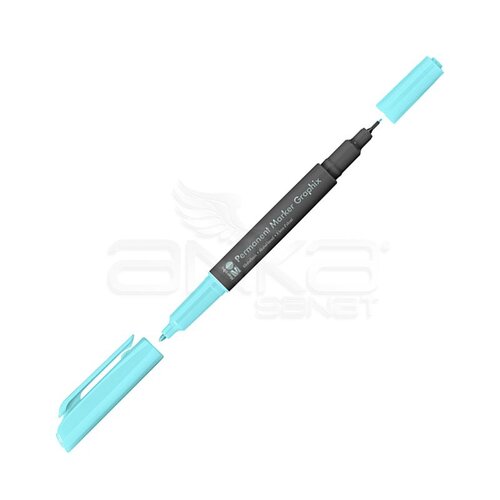 Marabu Graphix Permanent Marker Çift Uçlu 1.0mm-0.5mm 090 Light Blue