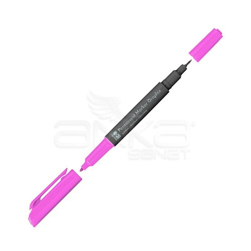 Marabu Graphix Permanent Marker Çift Uçlu 1.0mm-0.5mm 133 Rose Pink - 133 Rose Pink