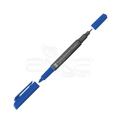 Marabu - Marabu Graphix Permanent Marker Çift Uçlu 1.0mm-0.5mm 145 Smoky Blue
