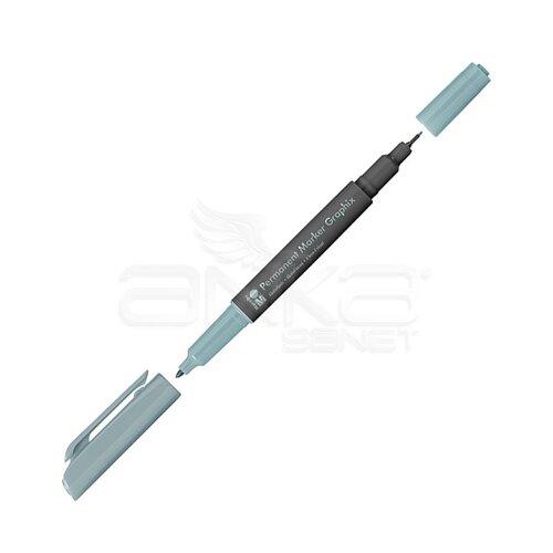 Marabu Graphix Permanent Marker Çift Uçlu 1.0mm-0.5mm 278 Light Grey