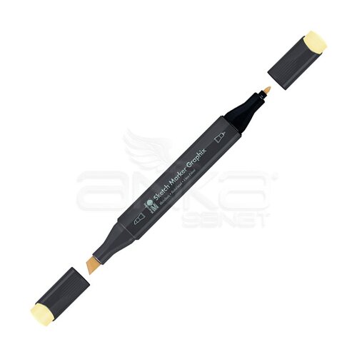 Marabu Graphix Sketch Marker Çift Uçlu Kalem 218 Pastel Yellow