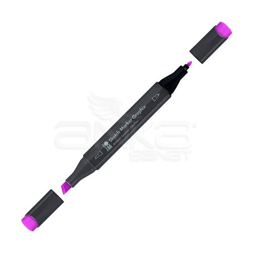 Marabu Graphix Sketch Marker Çift Uçlu Kalem 906 Permanent Pink - 906 Permanent Pink