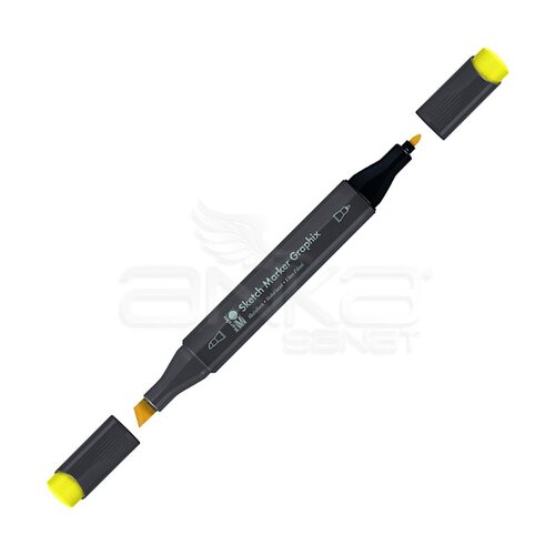 Marabu Graphix Sketch Marker Çift Uçlu Kalem 919 Primary Yellow - 919 Primary Yellow