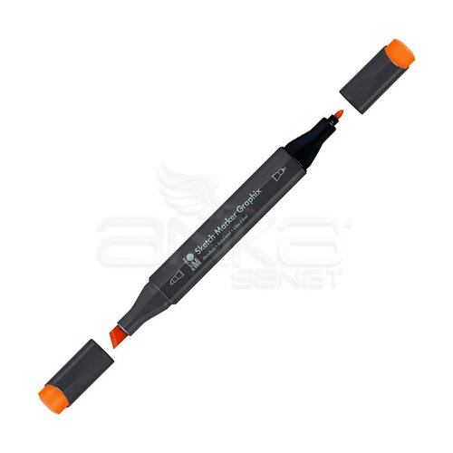 Marabu Graphix Sketch Marker Çift Uçlu Kalem 925 Brilliant Orange - 925 Brilliant Orange