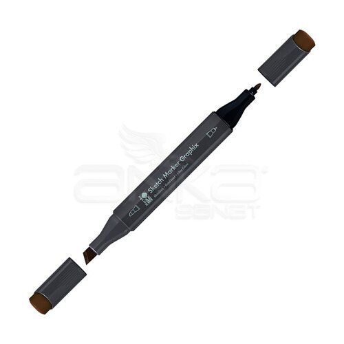 Marabu Graphix Sketch Marker Çift Uçlu Kalem 948 Burnt Umber