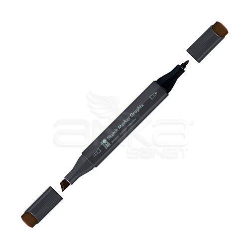 Marabu Graphix Sketch Marker Çift Uçlu Kalem 948 Burnt Umber - 948 Burnt Umber