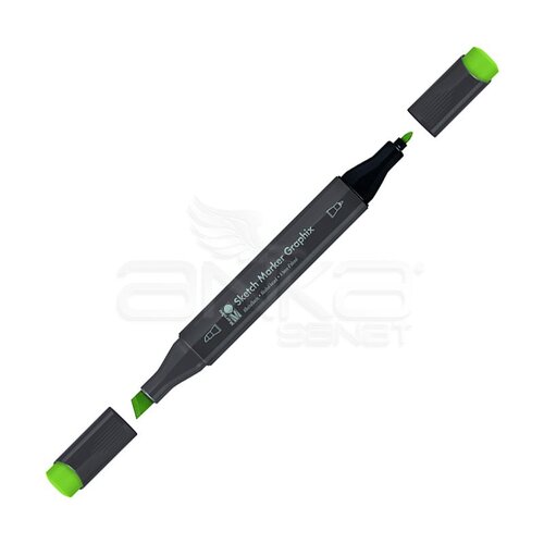Marabu Graphix Sketch Marker Çift Uçlu Kalem 962 Olive Green Light - 962 Olive Green Light