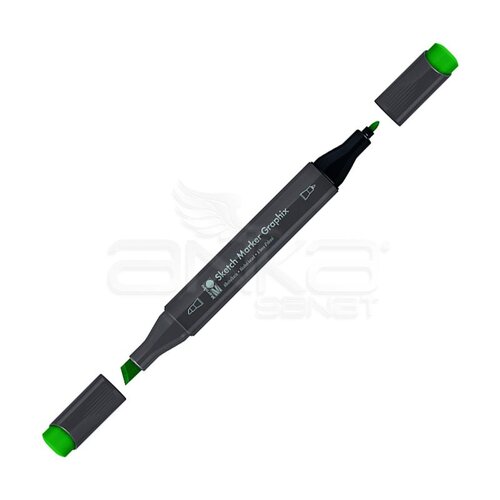 Marabu Graphix Sketch Marker Çift Uçlu Kalem 976 Phthalo Green Deep - 976 Phthalo Green Deep