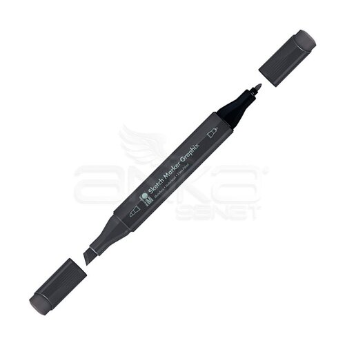 Marabu Graphix Sketch Marker Çift Uçlu Kalem 988 Warm Grey Deep - 988 Warm Grey Deep