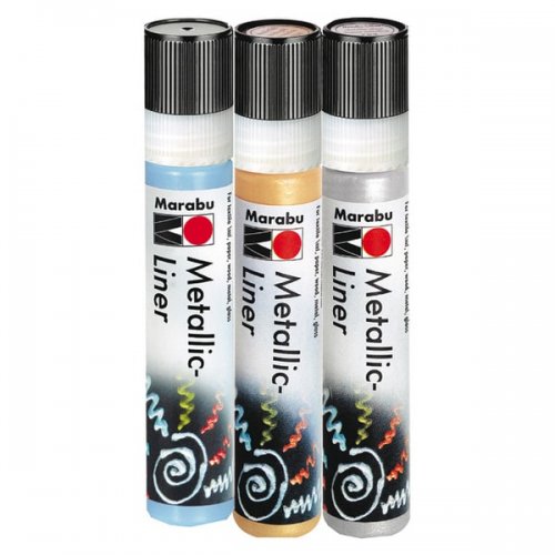 Marabu Metallic Liner Boyutlu Boncuk Boyası 25ml