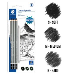 Staedtler - Mars Lumograph Charcoal Füzen Eskiz Seti 4lü (1)