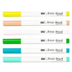 Marvy - Marvy Artist Brush Fırça Uçlu Marker Set 2 Pastel Renkler