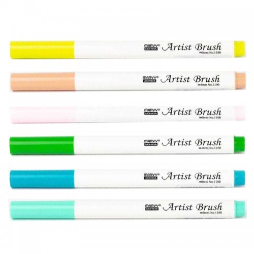 Marvy Artist Brush Fırça Uçlu Marker Set 2 Pastel Renkler