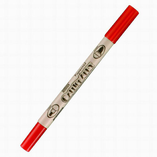 Marvy Calligraphy Pigmented Çift Uçlu Kaligrafi Kalemi 2.0-3.5mm 2 Red - 2 Red