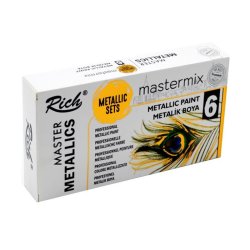 Rich Mastermix Akrilik Boya Seti Metalik Renkler 6lı 60cc - Thumbnail