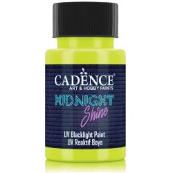 Cadence - Cadence Midnight Shine Uv Reaktif Boya MS-02 Limon 50ml