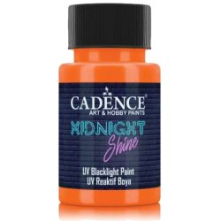 Cadence - ​​​​Cadence Midnight Shine Uv Reaktif Boya MS-03 Turuncu Sarı 50ml