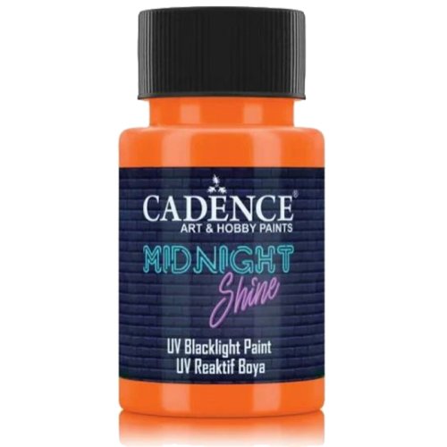 Cadence Midnight Shine Uv Reaktif Boya MS-03 Turuncu Sarı 50ml - MS-03 Turuncu Sarı