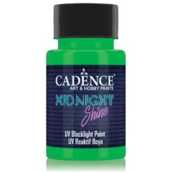 Cadence - Cadence Midnight Shine Uv Reaktif Boya MS-09 Yeşil 50ml