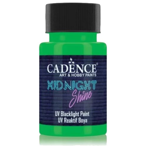 Cadence Midnight Shine Uv Reaktif Boya MS-09 Yeşil 50ml - MS-09 Yeşil