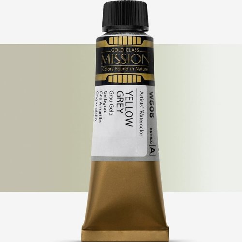 Mijello Mission Gold Class 15ml Tüp Sulu Boya A W506 Yellow Grey - W506 Yellow Grey