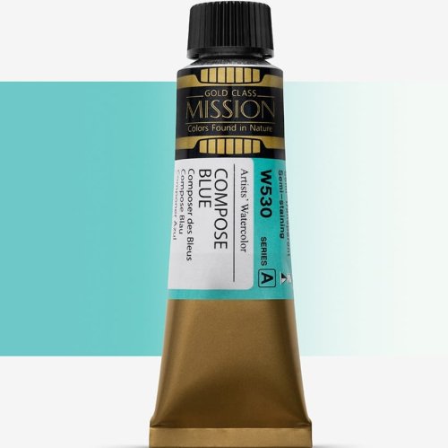 Mijello Mission Gold Class 15ml Tüp Sulu Boya A W530 Compose Blue - W530 Compose Blue