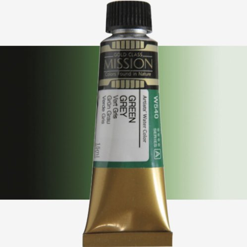 Mijello Mission Gold Class 15ml Tüp Sulu Boya A W540 Green Grey - W540 Green Grey
