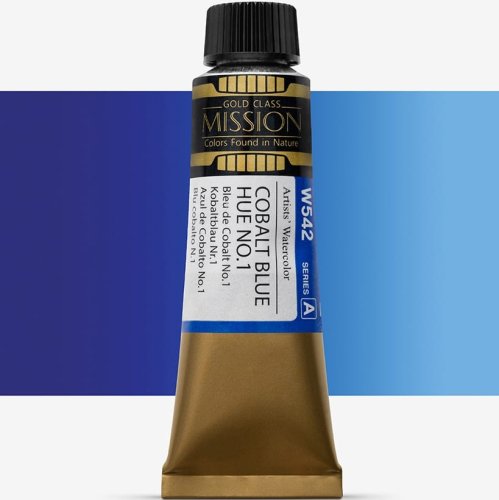 Mijello Mission Gold Class 15ml Tüp Sulu Boya A W542 Cobalt Blue - W542 Cobalt Blue