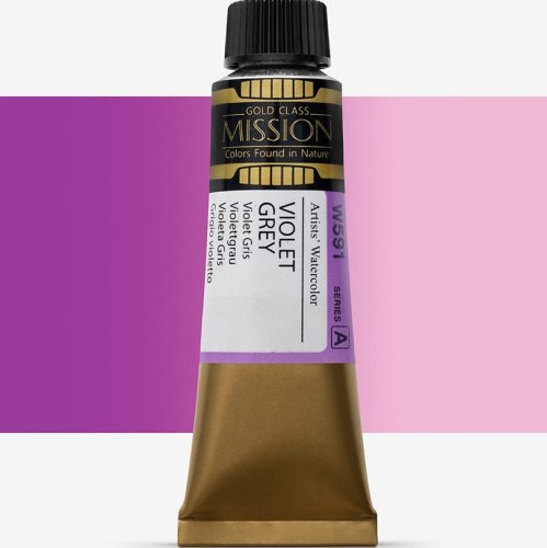Mijello Mission Gold Class 15ml Tüp Sulu Boya A W591 Violet Grey - W591 Violet Grey