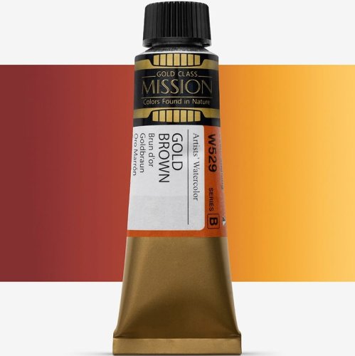 Mijello Mission Gold Class 15ml Tüp Sulu Boya B W529 Gold Brown - W529 Gold Brown