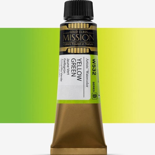 Mijello Mission Gold Class 15ml Tüp Sulu Boya B W532 Yellow Green - W532 Yellow Green