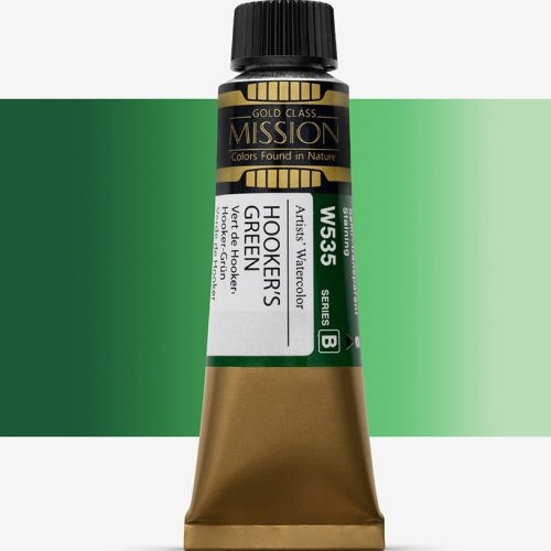 Mijello Mission Gold Class 15ml Tüp Sulu Boya B W535 Hookers Green - W535 Hookers Green