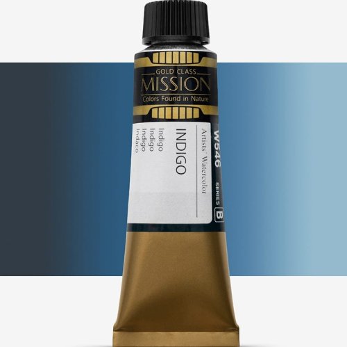 Mijello Mission Gold Class 15ml Tüp Sulu Boya B W546 Indıgo - W546 Indıgo