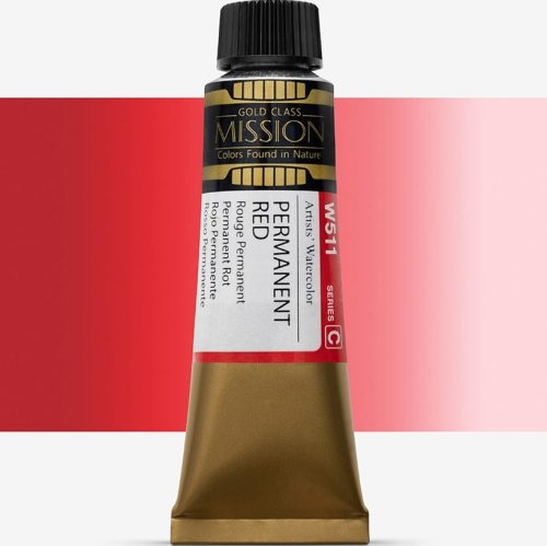 Mijello Mission Gold Class 15ml Tüp Sulu Boya C W511 Permanent Red - W511 Permanent Red
