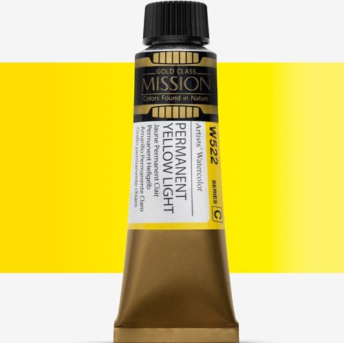 Mijello Mission Gold Class 15ml Tüp Sulu Boya C W522 Permanent Yellow Lıgh - W522 Permanent Yellow Lıgh