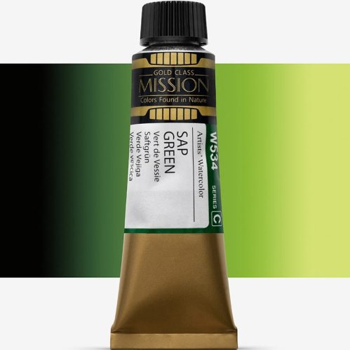 Mijello Mission Gold Class 15ml Tüp Sulu Boya C W534 Sap Green - W534 Sap Green