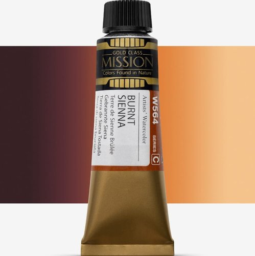 Mijello Mission Gold Class 15ml Tüp Sulu Boya C W564 Burnt Sienna - W564 Burnt Sienna