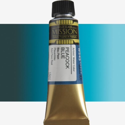 Mijello Mission Gold Class 15ml Tüp Sulu Boya D W543 Peacock Blue - W543 Peacock Blue