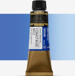 Mijello - Mijello Mission Gold Class 15ml Tüp Sulu Boya D W549 Cobalt Blue N2 Mijello - Mijello Mission Gold Class 15ml Tüp Sulu Boya D W549 Cobalt Blue N2