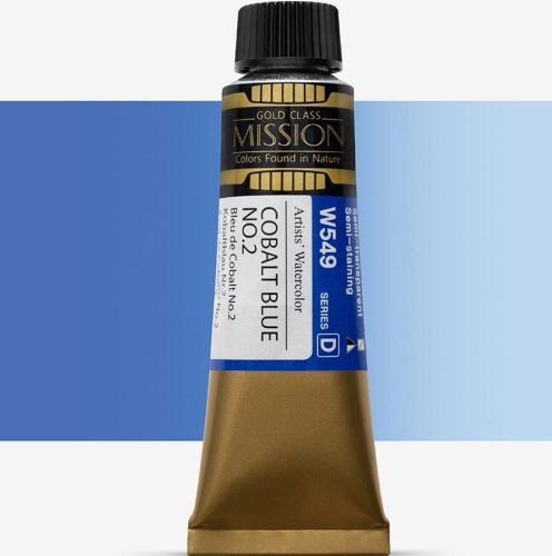 Mijello Mission Gold Class 15ml Tüp Sulu Boya D W549 Cobalt Blue N2 - W549 Cobalt Blue N2